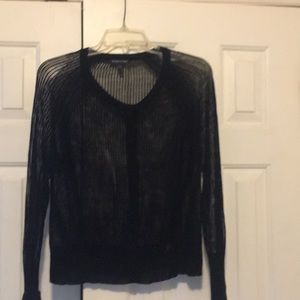Raglan sheer black cardigan